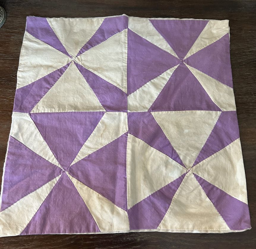 Antique Quilt Table Topper | Old Quilt Candle Mat