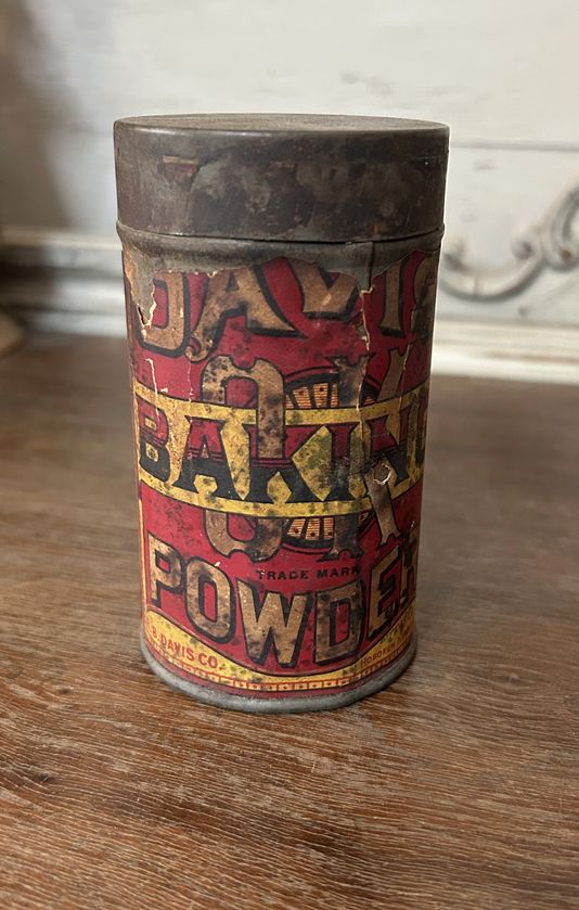 Antique R.B. Davis Baking Powder Tin