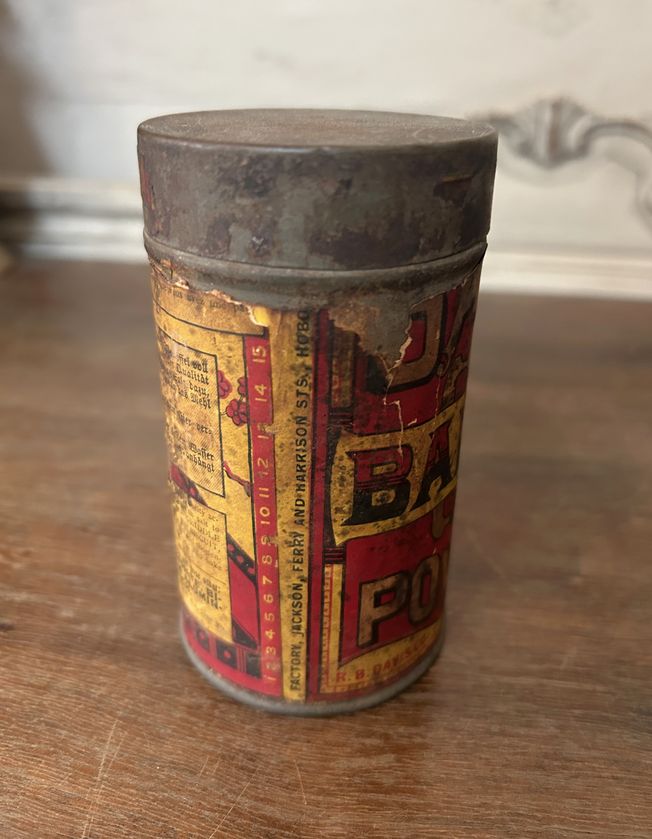 Antique R.B. Davis Baking Powder Tin