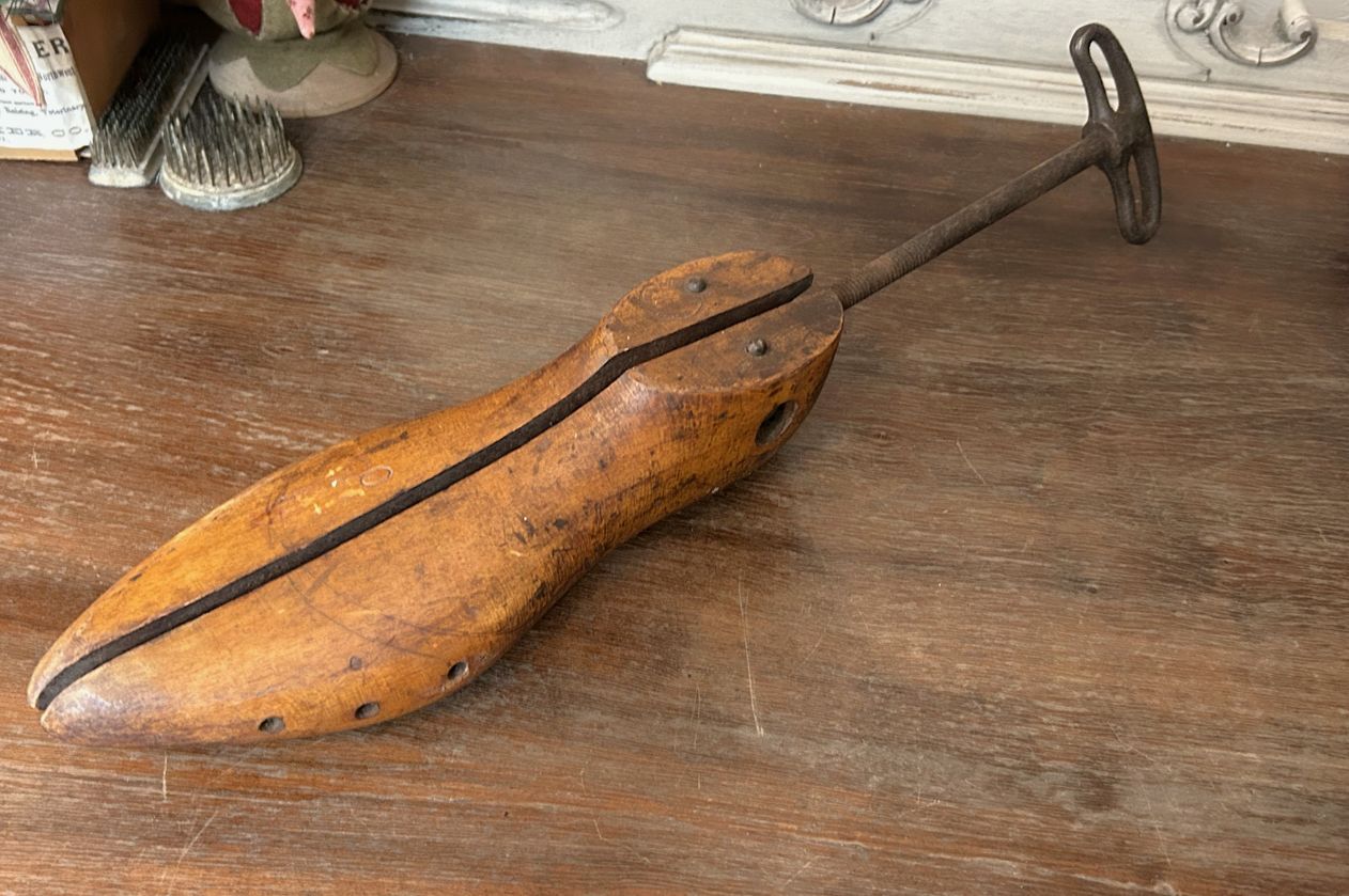 Antique Wood and Metal Shoe Stretcher | Primitive Antique