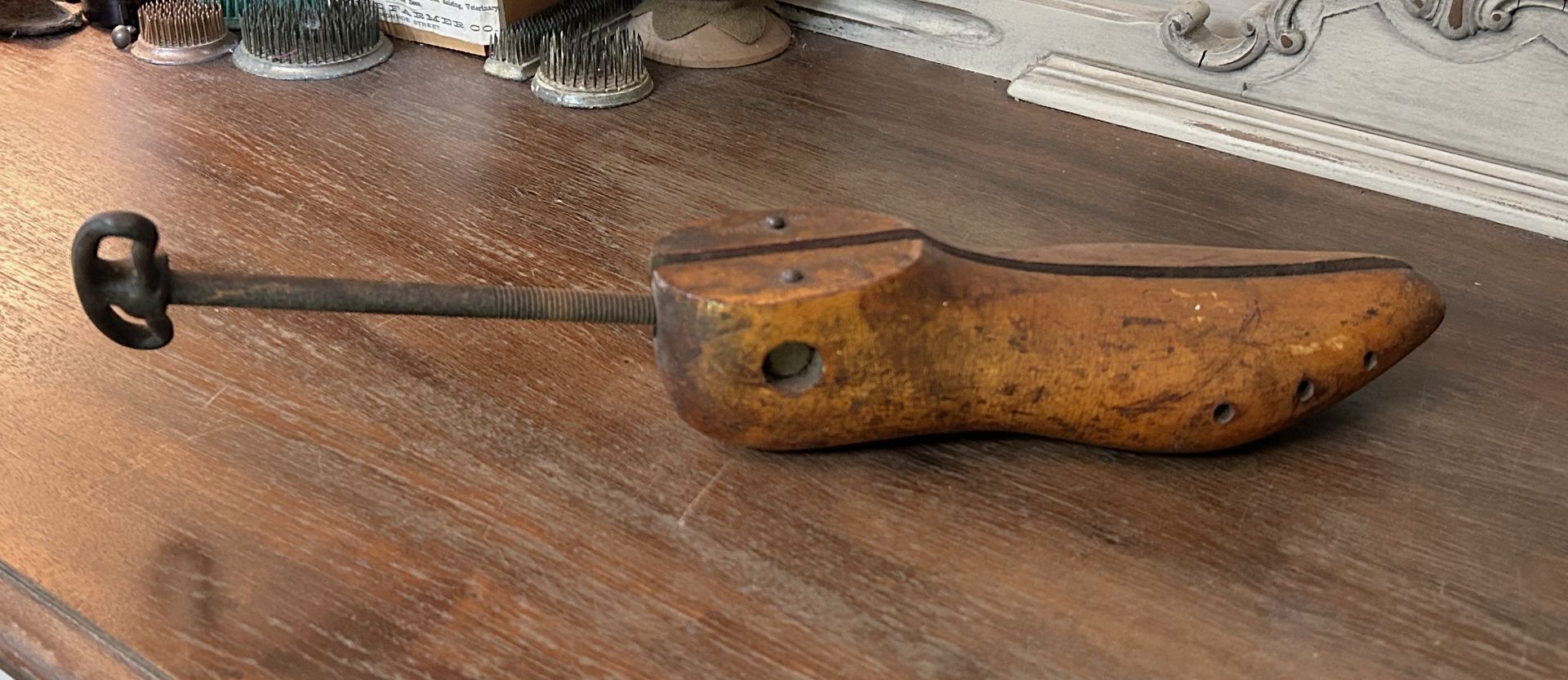 Antique Wood and Metal Shoe Stretcher | Primitive Antique