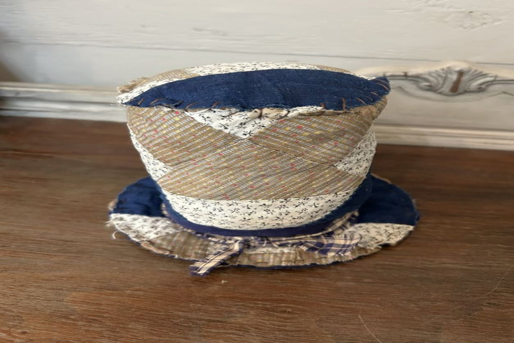 Primitive Patriotic Rag Stuffed Uncle Sam Quilt Hat | Antique Americana Decor