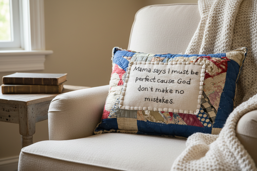 Antique Quilt Handstitched Pillow