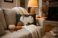Handstitched Wool Applique Fall Pumpkin Pillow