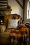 Primitive Antique Cutter Quilt Fall Stitchery Pillow |