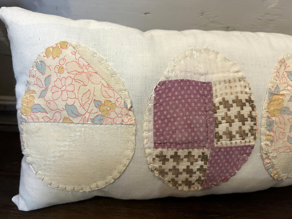Handmade Antique Quilt Easter Egg Pillow