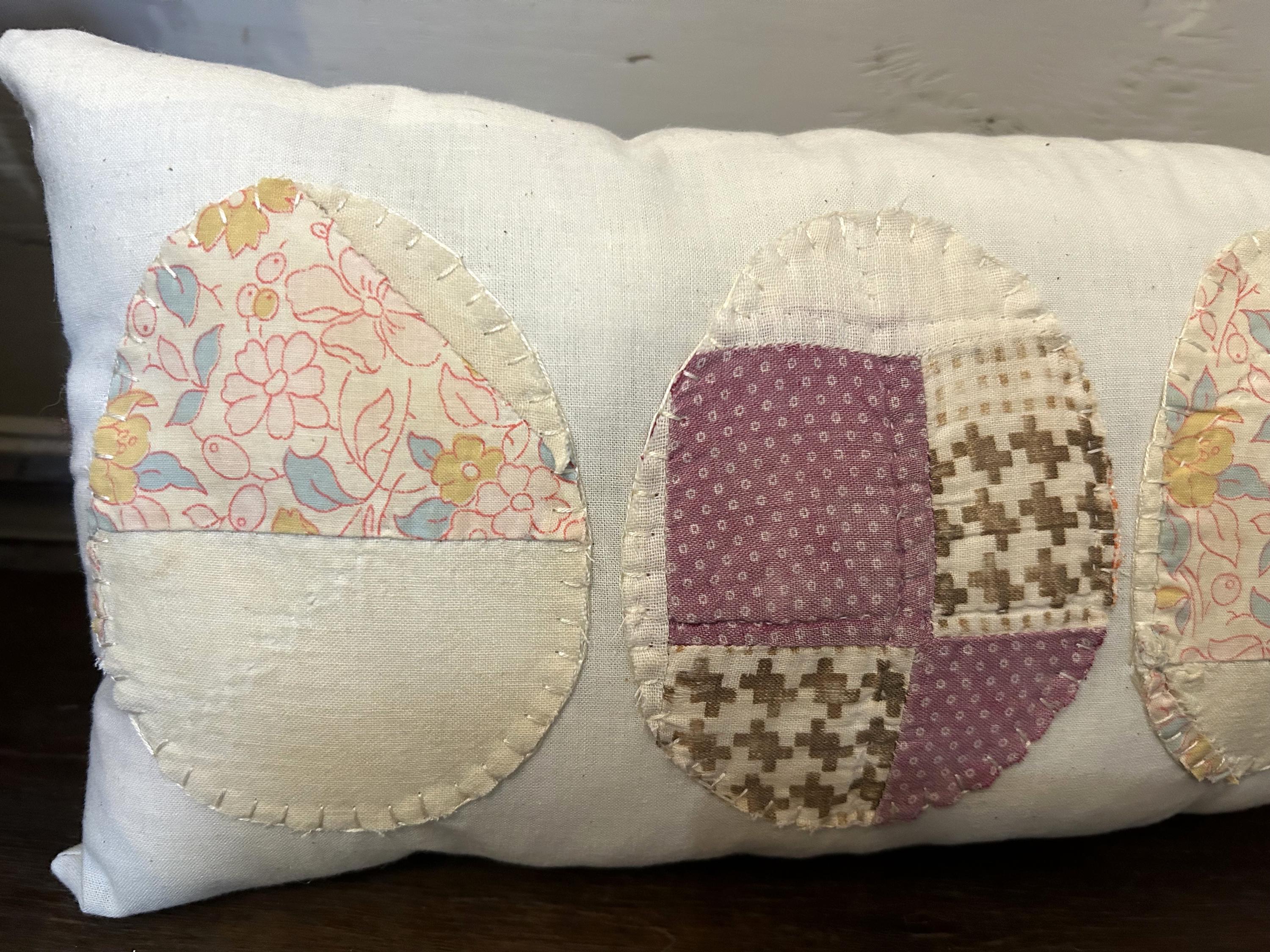 Handmade Antique Quilt Easter Egg Pillow