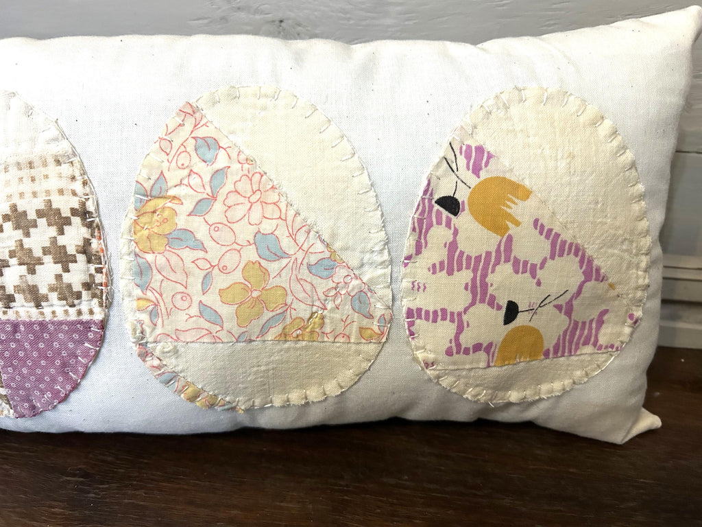 Handmade Antique Quilt Easter Egg Pillow