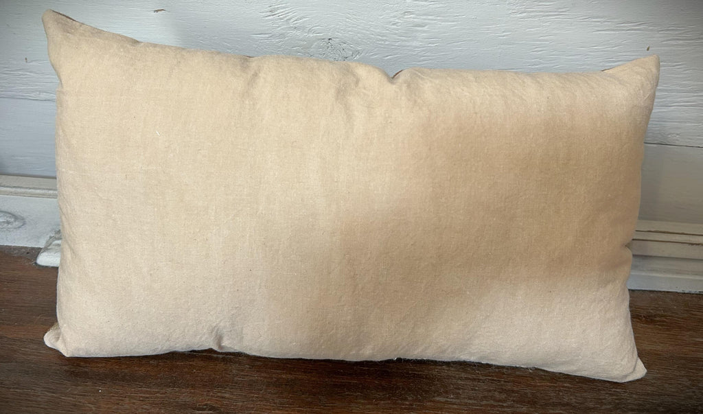 Primitive Wool Jack O Lantern Pillow | Handmade Fall Decor