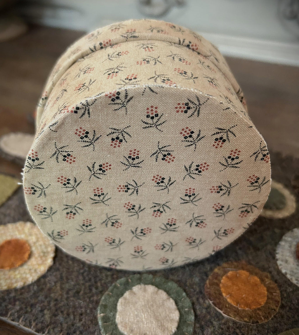 Fall Fabric Covered Box W/ Velvet Pumpkin with Real Stem | Handmade Fall Decor