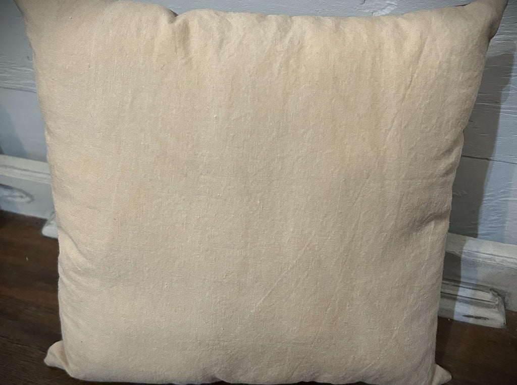 Handmade Jack O Lantern Halloween Wool Pillow | Handstitched Halloween Decor