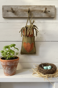 Handmade Wool Carrot Pouch Spring Peg Hanger