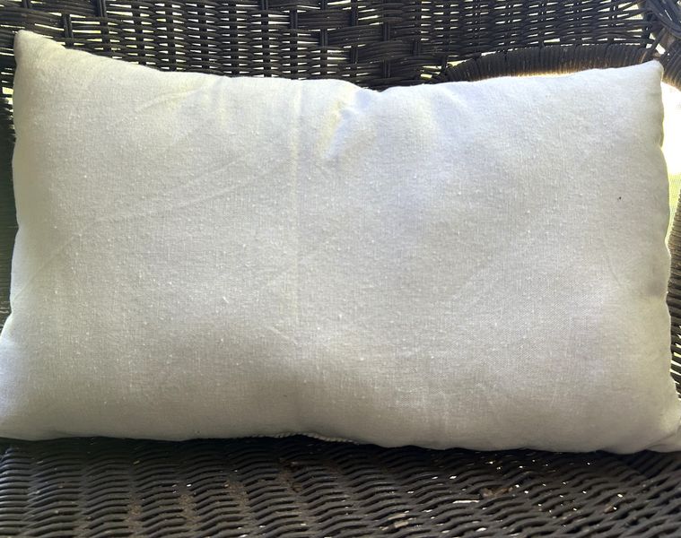 Handmade Vintage Grain Sack Pillow with Strawberries | Vintage Summer Decor